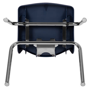 English Elm Mickey Stackable Student Chair for Classroom Comfort - Ergonomic Design, Durable, Space-Saving Solution Navy ADV-SSC-16NAVY