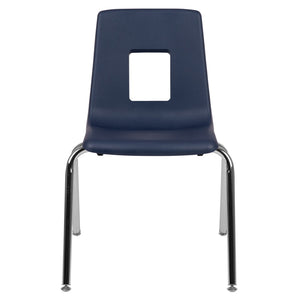 English Elm Mickey Student Stack Chair – Ergonomic Design, Durable Construction & Space-Saving for Classrooms Navy ADV-SSC-18NAVY