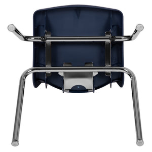 English Elm Mickey Student Stack Chair – Ergonomic Design, Durable Construction & Space-Saving for Classrooms Navy ADV-SSC-18NAVY