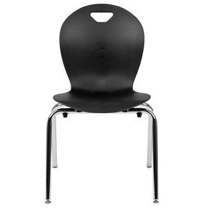 English Elm Mickey Ergonomic Black Stackable Student Chair - Durable, Space-Saving Design with Comfort & Style ADV-TITAN-18BLK