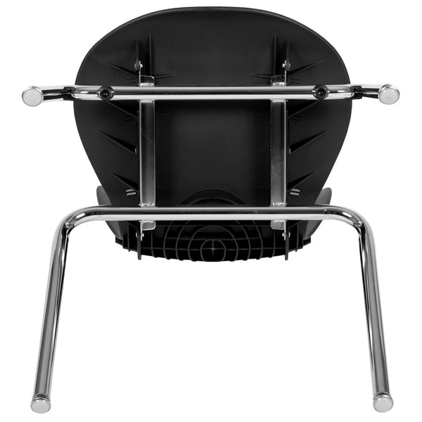 English Elm Mickey Ergonomic Black Stackable Student Chair - Durable, Space-Saving Design with Comfort & Style ADV-TITAN-18BLK