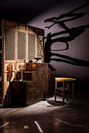 Noir Webster Club Chair in Teak - Handcrafted Elegance with Black Cotton Cushion for Timeless Comfort AE-104T