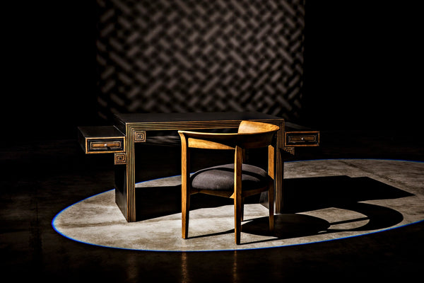 Noir Webster Club Chair in Teak - Handcrafted Elegance with Black Cotton Cushion for Timeless Comfort AE-104T