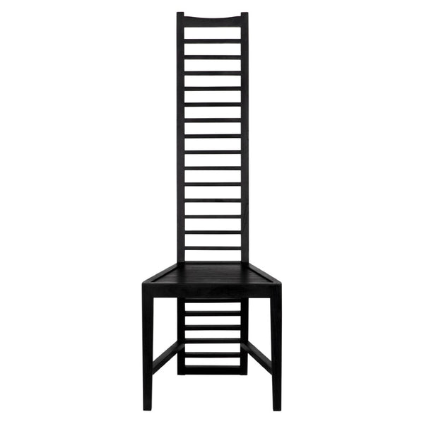 Noir Morris Chair in Charcoal Black - Classic Elegance, Comfortable Design for Modern and Traditional Spaces AE-108CHB