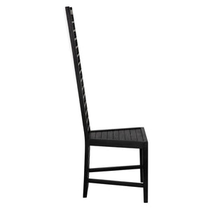 Noir Morris Chair in Charcoal Black - Classic Elegance, Comfortable Design for Modern and Traditional Spaces AE-108CHB