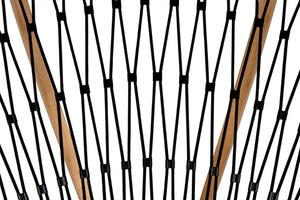 Noir Mateo Chair - Elegant Bleached Teak Accent Chair with Rope & Cotton for Indoor/Outdoor Comfort AE-113BT