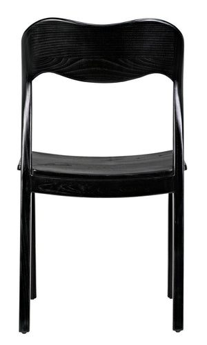 Noir Weller Chair - Handcrafted Charcoal Dining Chair with Minimalist Design for Modern Spaces AE-141CHB