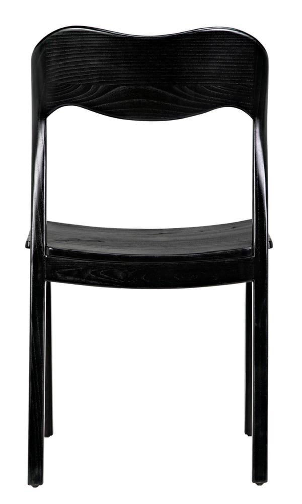 Noir Weller Chair - Handcrafted Charcoal Dining Chair with Minimalist Design for Modern Spaces AE-141CHB