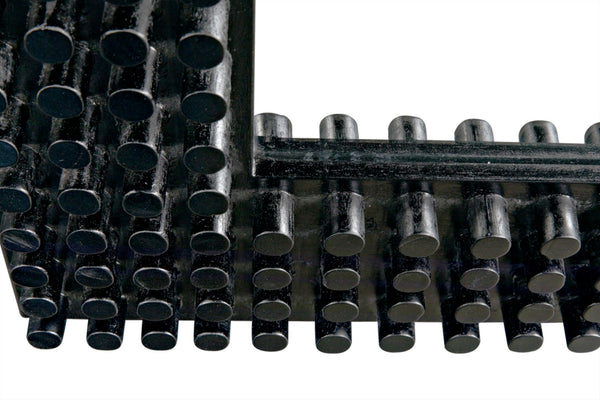 Noir Faustus Mirror - Artisan-Carved Charcoal Black Wall Art for Modern Living Spaces & Entryways AE-153CHB