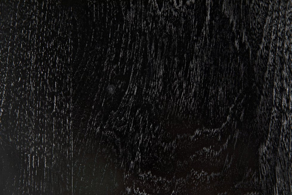 Noir Wey Handcrafted Accent Stool in Charcoal Black – Versatile Asian-Inspired Design for Modern Spaces AE-169CHB