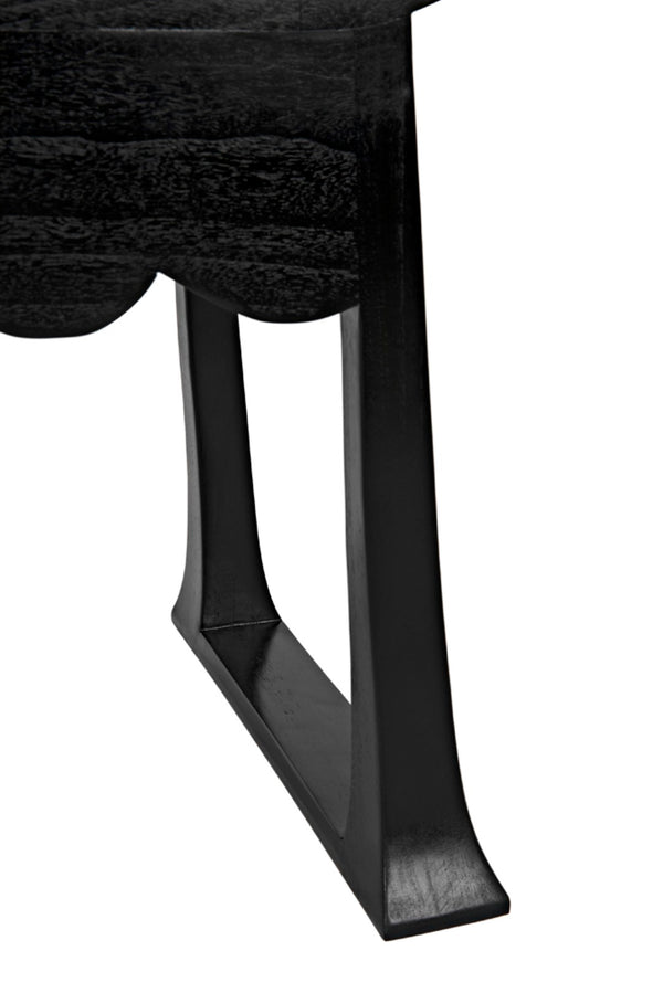 Noir Wey Handcrafted Accent Stool in Charcoal Black – Versatile Asian-Inspired Design for Modern Spaces AE-169CHB