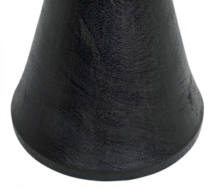 Noir Nolan Minimalist Side Table - Handcrafted Munggur Wood with Burnt Black Finish for Versatile Decor AE-185BB