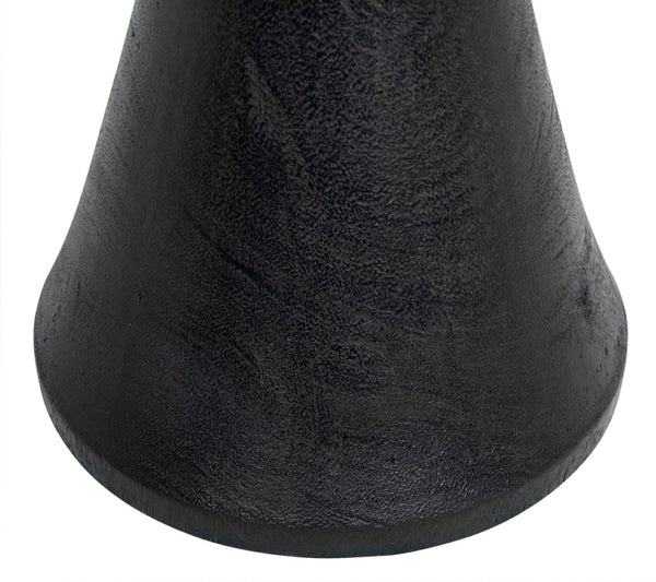 Noir Nolan Minimalist Side Table - Handcrafted Munggur Wood with Burnt Black Finish for Versatile Decor AE-185BB