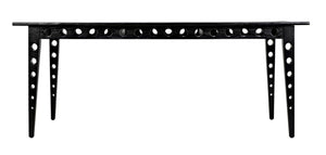 Noir Pericles Minimalist Handcrafted Table/Desk in Charcoal Black - Versatile Design for Modern Spaces AE-204CHB