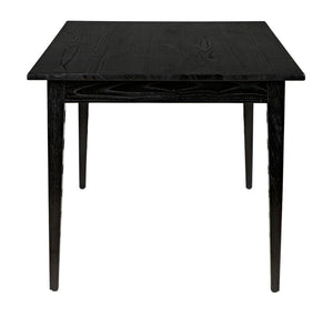 Noir Pericles Minimalist Handcrafted Table/Desk in Charcoal Black - Versatile Design for Modern Spaces AE-204CHB