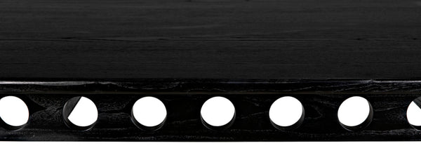 Noir Pericles Minimalist Handcrafted Table/Desk in Charcoal Black - Versatile Design for Modern Spaces AE-204CHB