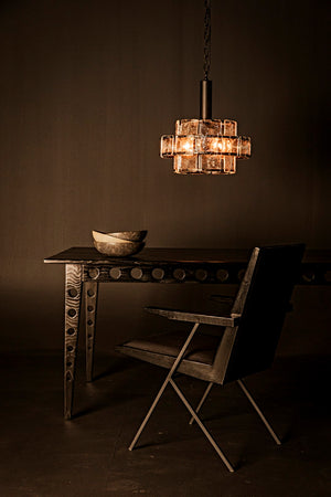 Noir Pericles Minimalist Handcrafted Table/Desk in Charcoal Black - Versatile Design for Modern Spaces AE-204CHB