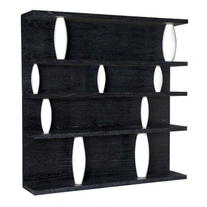 Dorian Shelving AE-206 Cinder Black with White Wash Noir