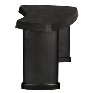 Noir Augustus Desk - Bold Geometric Design with Four Drawers for Clutter-Free Workspace, Charcoal Finish AE-210CHB