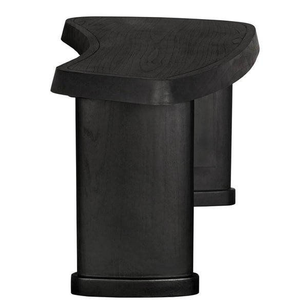 Noir Augustus Desk - Bold Geometric Design with Four Drawers for Clutter-Free Workspace, Charcoal Finish AE-210CHB