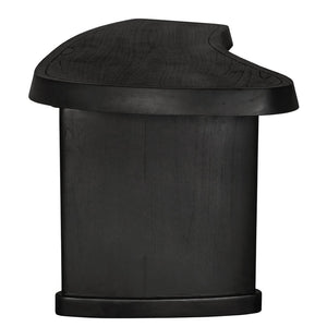 Noir Augustus Desk - Bold Geometric Design with Four Drawers for Clutter-Free Workspace, Charcoal Finish AE-210CHB