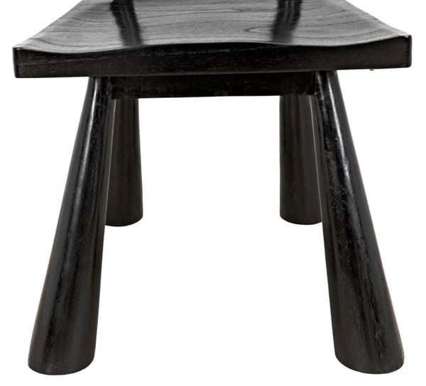 Noir Gilbert Chair - Sculptural Design Dining Chair in Charcoal Black, Ergonomic Comfort & Modern Style AE-213CHB