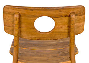 Noir Buraco Chair - Handcrafted Teak Dining Chair with Mid-Century Design for Stylish Comfort & Durability AE-221T