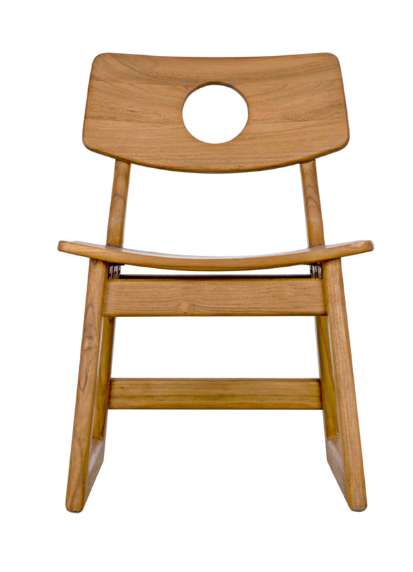 Noir Buraco Chair - Handcrafted Teak Dining Chair with Mid-Century Design for Stylish Comfort & Durability AE-221T