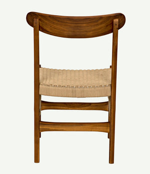 Noir Shagira Chair - Handcrafted Teak & Woven Rope for Timeless Style in Modern or Coastal Spaces AE-236T