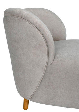 Noir Laffont Chair - Elegant Ocean Grey Upholstered Accent Seat with Solid Wood Frame for Timeless Style Clear Coat Flat AE-240W