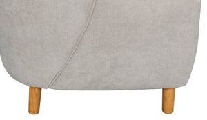 Noir Laffont Chair - Elegant Ocean Grey Upholstered Accent Seat with Solid Wood Frame for Timeless Style Clear Coat Flat AE-240W