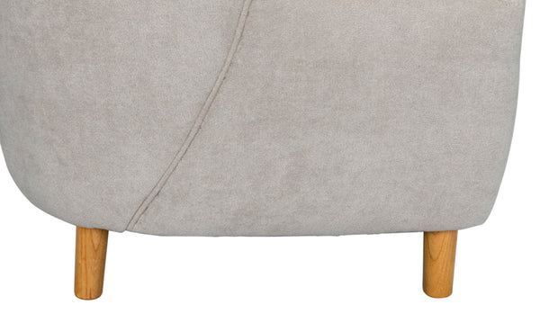 Noir Laffont Chair - Elegant Ocean Grey Upholstered Accent Seat with Solid Wood Frame for Timeless Style Clear Coat Flat AE-240W