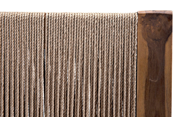 Noir Salam Chair, Teak - Artisan-Crafted Dining Chair with Hand-Woven Rope for Modern and Rustic Spaces AE-247T