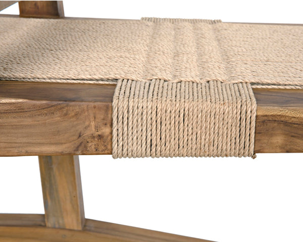 Noir Salam Chair, Teak - Artisan-Crafted Dining Chair with Hand-Woven Rope for Modern and Rustic Spaces AE-247T