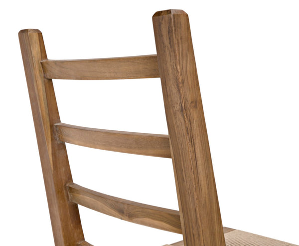 Noir Salam Chair, Teak - Artisan-Crafted Dining Chair with Hand-Woven Rope for Modern and Rustic Spaces AE-247T