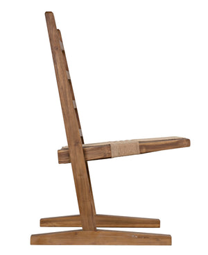 Noir Salam Chair, Teak - Artisan-Crafted Dining Chair with Hand-Woven Rope for Modern and Rustic Spaces AE-247T