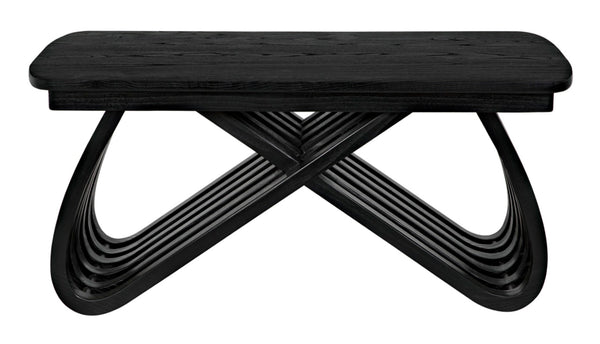 Noir Infinity Coffee Table - Handcrafted Charcoal Black Artisan Design for Modern Living Spaces & Durability AE-251CHB