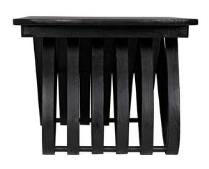 Noir Infinity Coffee Table - Handcrafted Charcoal Black Artisan Design for Modern Living Spaces & Durability AE-251CHB