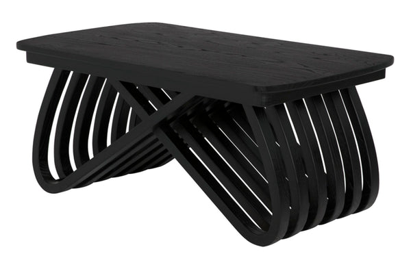 Noir Infinity Coffee Table - Handcrafted Charcoal Black Artisan Design for Modern Living Spaces & Durability AE-251CHB