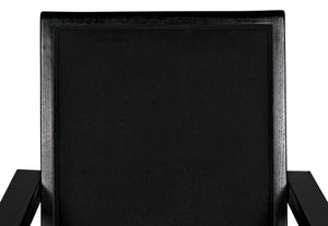 Noir Henderson Chair: Stylish Charcoal Dining Piece with Wood, Metal & Upholstery for Modern Interiors AE-257