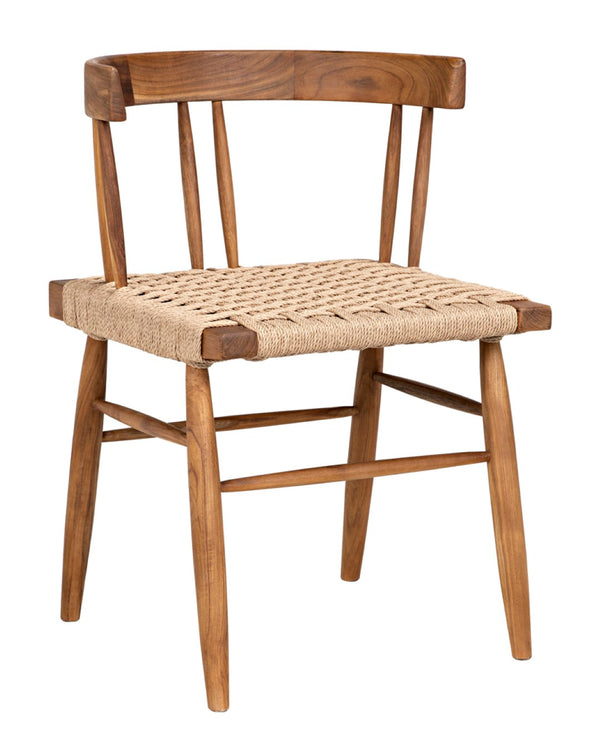 Noir Knox Chair - Handcrafted Teak Frame and Woven Rope Seat for Elegant Comfort in Any Space AE-264T