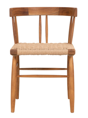 Noir Knox Chair - Handcrafted Teak Frame and Woven Rope Seat for Elegant Comfort in Any Space AE-264T