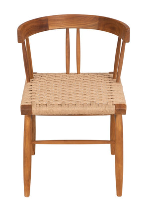 Noir Knox Chair - Handcrafted Teak Frame and Woven Rope Seat for Elegant Comfort in Any Space AE-264T