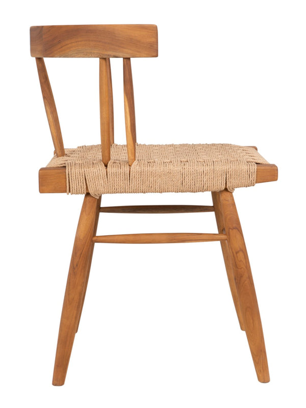 Noir Knox Chair - Handcrafted Teak Frame and Woven Rope Seat for Elegant Comfort in Any Space AE-264T