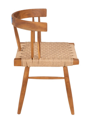 Noir Knox Chair - Handcrafted Teak Frame and Woven Rope Seat for Elegant Comfort in Any Space AE-264T