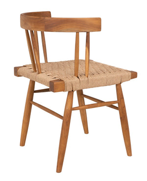 Noir Knox Chair - Handcrafted Teak Frame and Woven Rope Seat for Elegant Comfort in Any Space AE-264T