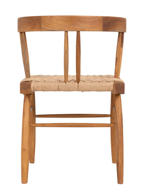 Noir Knox Chair - Handcrafted Teak Frame and Woven Rope Seat for Elegant Comfort in Any Space AE-264T