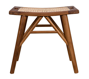 Noir Murphy Stool - Handcrafted Teak & Cane Minimalist Design for Modern Kitchens, Bars & Living Spaces AE-265T