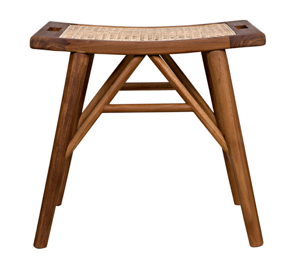 Noir Murphy Stool - Handcrafted Teak & Cane Minimalist Design for Modern Kitchens, Bars & Living Spaces AE-265T