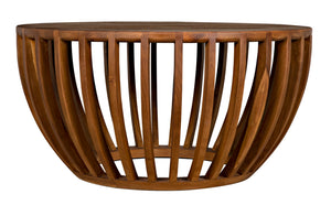 Noir Francis Coffee Table - Elegant Mid-Century Modern Teak Design with Woven Caning for Stylish Spaces AE-266T